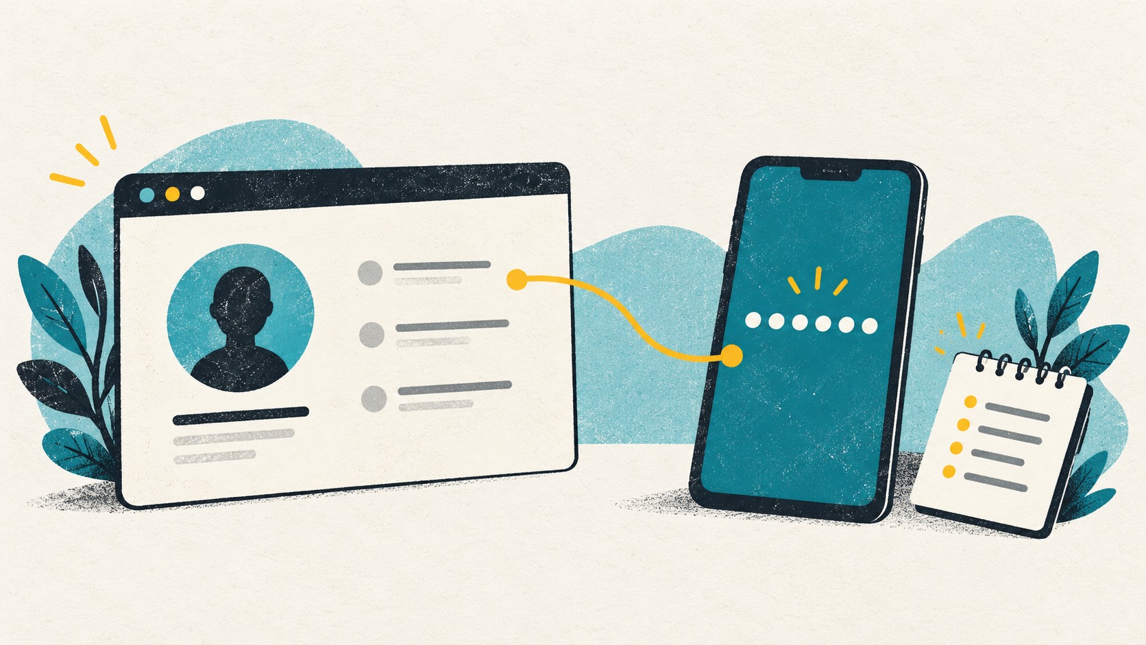 Google 账户如何添加验证器，并保留备用登录方式？主题原创插画